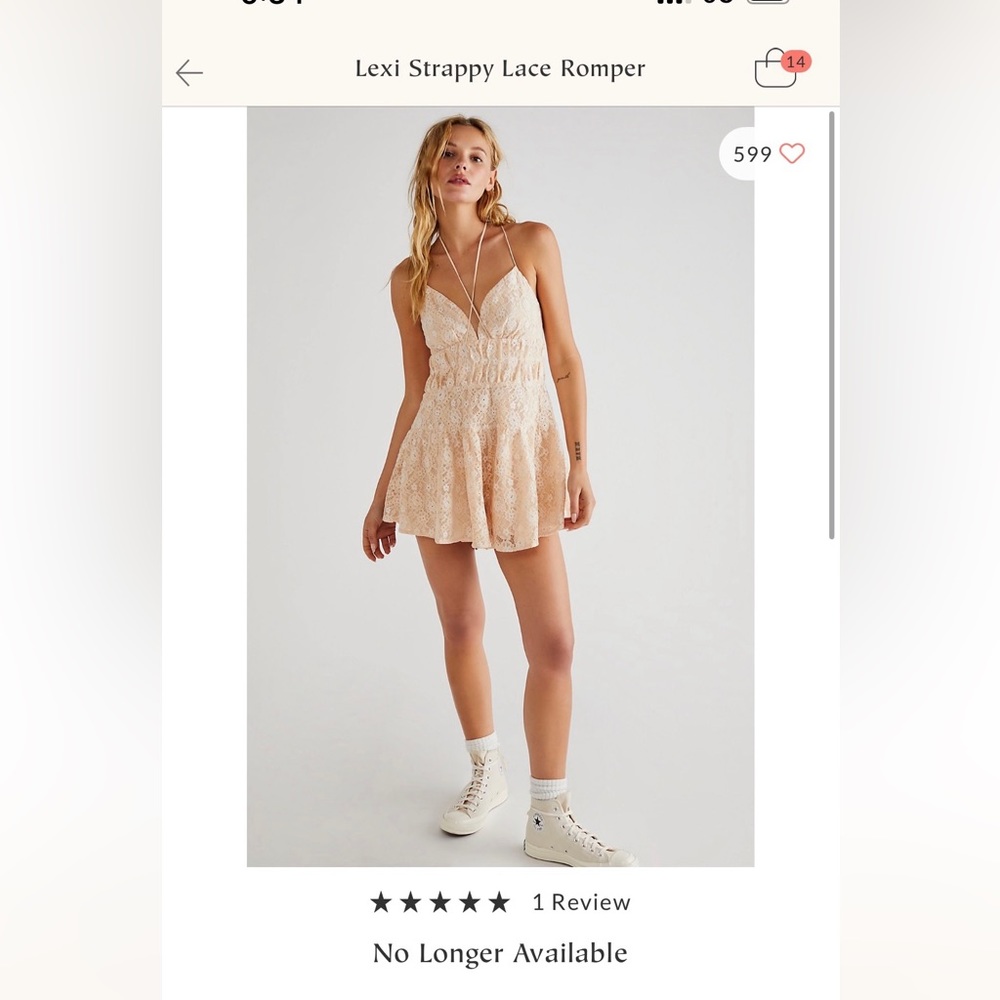 Free People Lexi Strappy Lace Romper